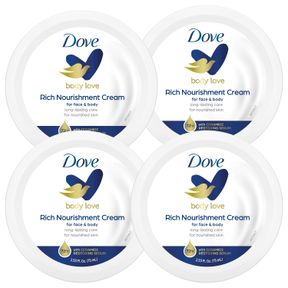 DOVE NOURISHING BODY CARE, FACE, HAND, AND BODY RICH NOURISHMENT CREAM FOR EXTRA DRY SKIN WITH 48-HOUR MOISTURIZATION, 2-PACK, 2.5