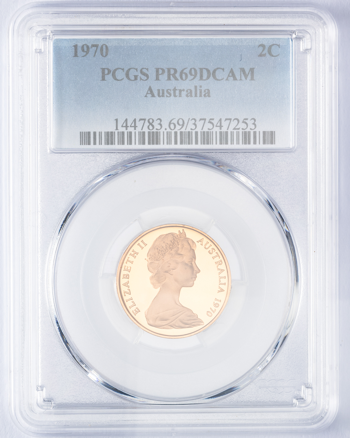 Elizabeth II, Two Cent, 1970, PCGS PR69DCAM