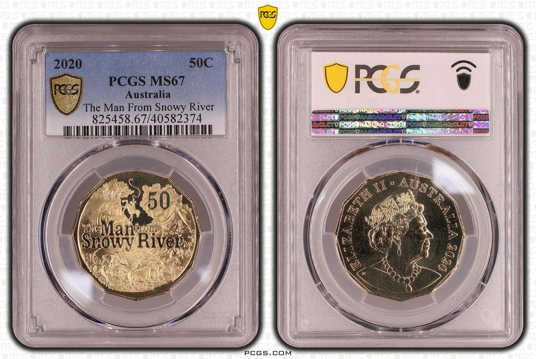The Man From Snowy River, Fifty Cent, 2020, PCGS MS67