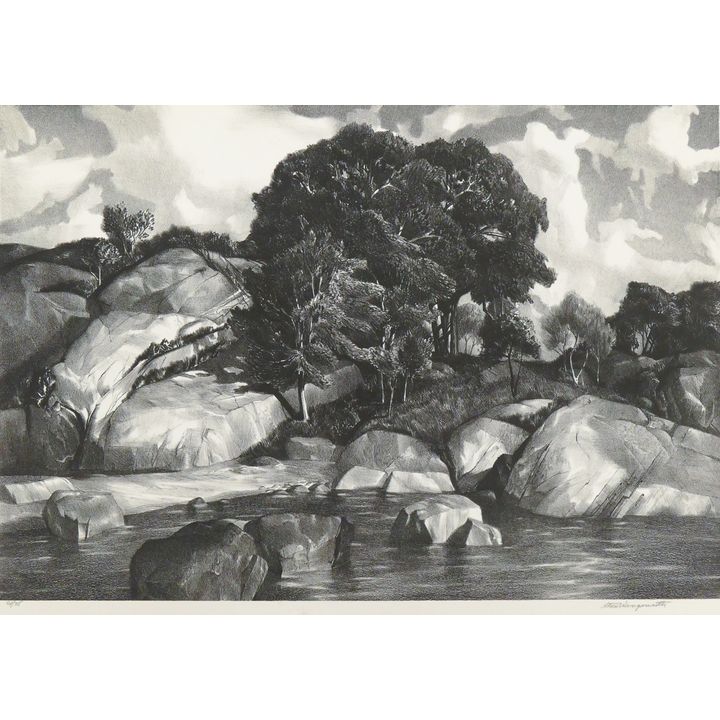 Stow Wengenroth ''Trees and Sky'' 1936 S/N Lithograph 16''x24'' Sheet