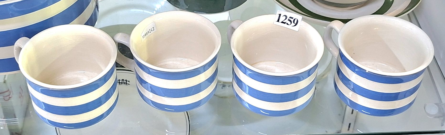 1259 · TG GREEN CORNISH WARE TEA CUPS
