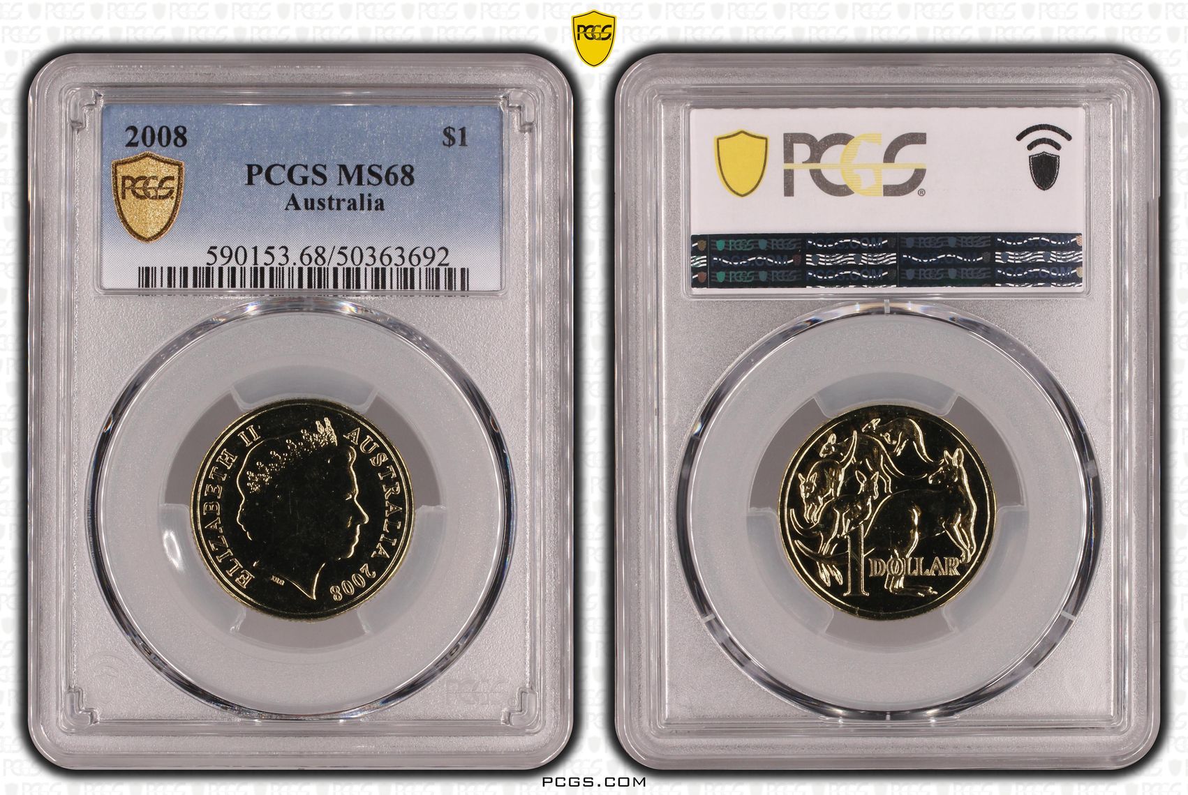 One Dollar, 2008, PCGS MS68