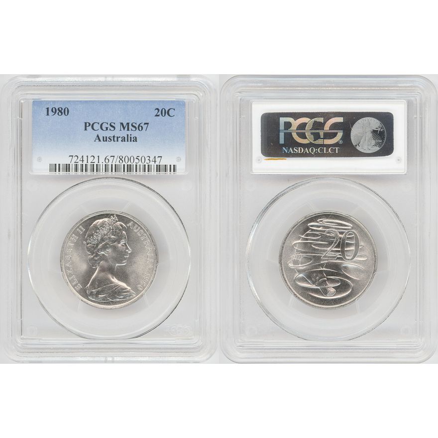 Twenty Cent, 1980, PCGS MS67