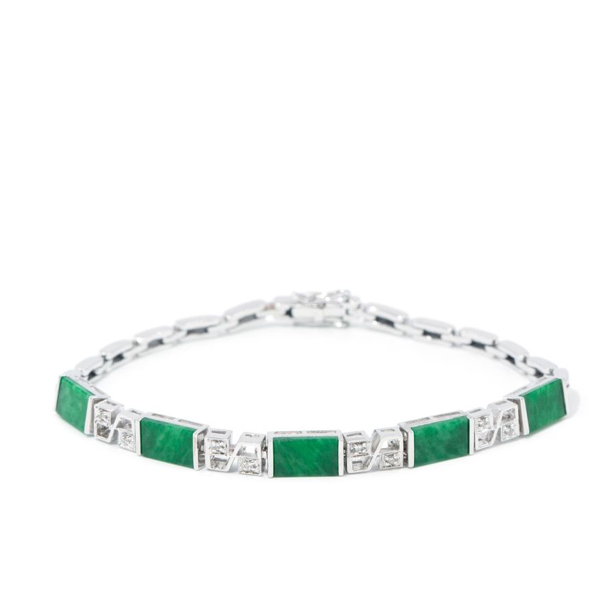 Jade & Diamond Bracelet