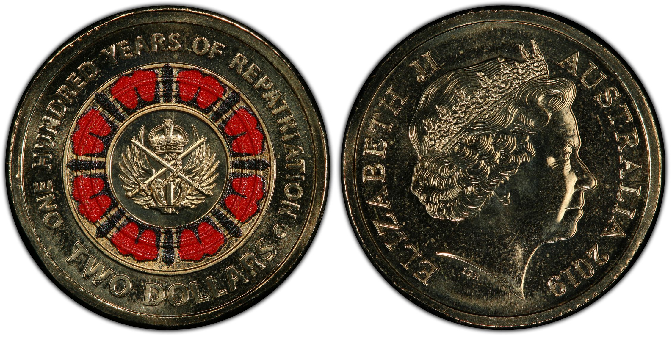 100 Years of Repatriation Colourised, Two Dollar, 2019-C, PCGS MS67