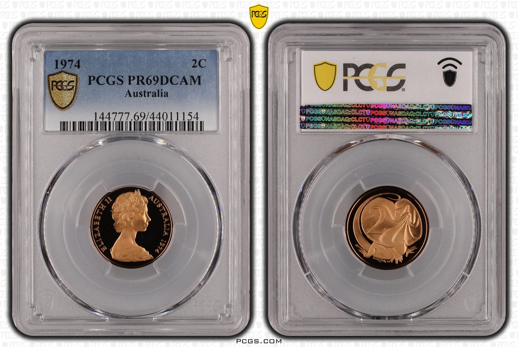 1974 Australia Two Cent, 2c PCGS - PR69DCAM -154