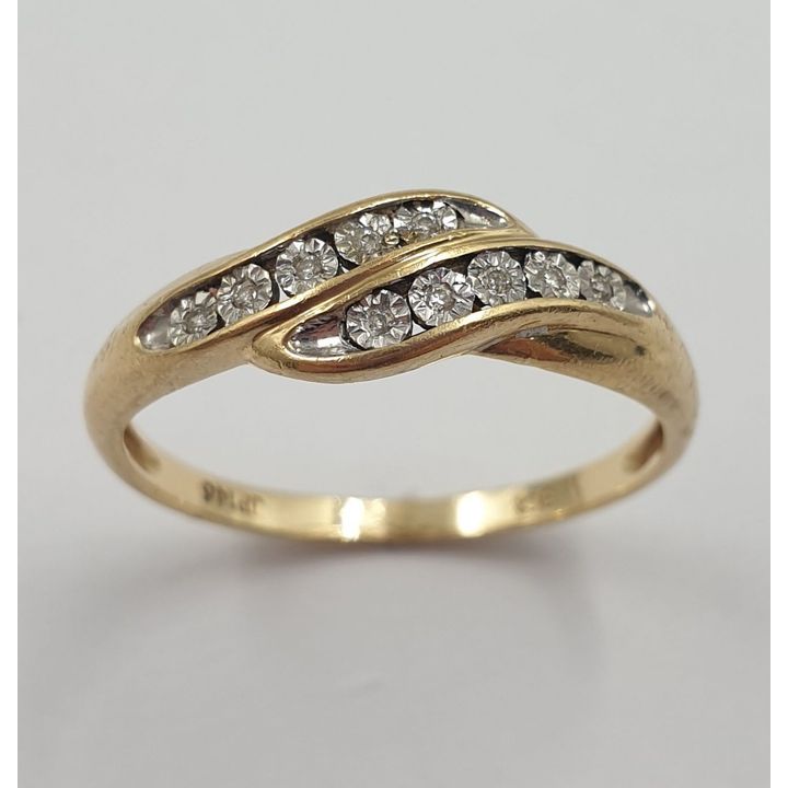 9ct Y/G Diamond Ring