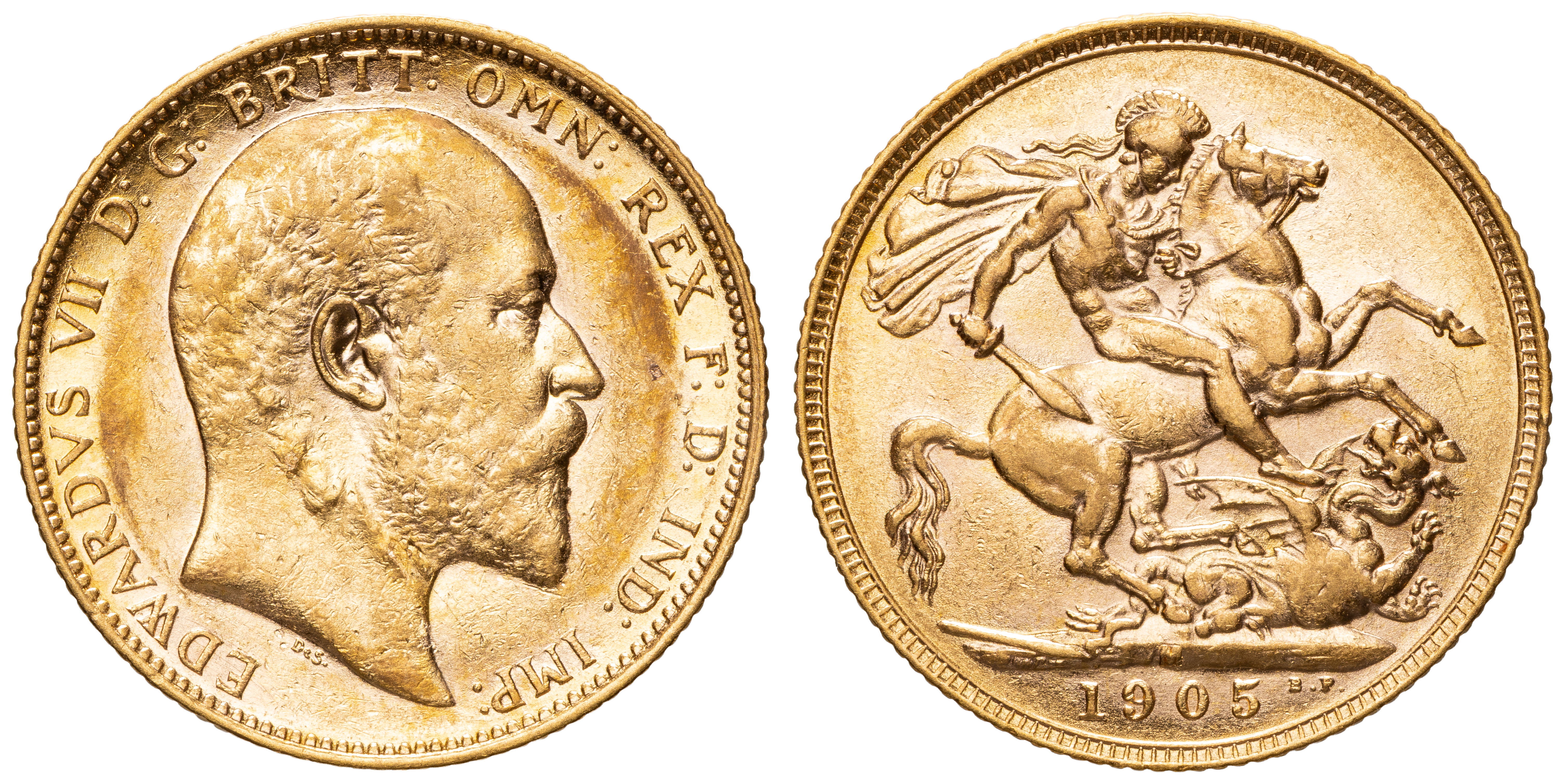Edward VII, Sovereign, 1905-M, EF