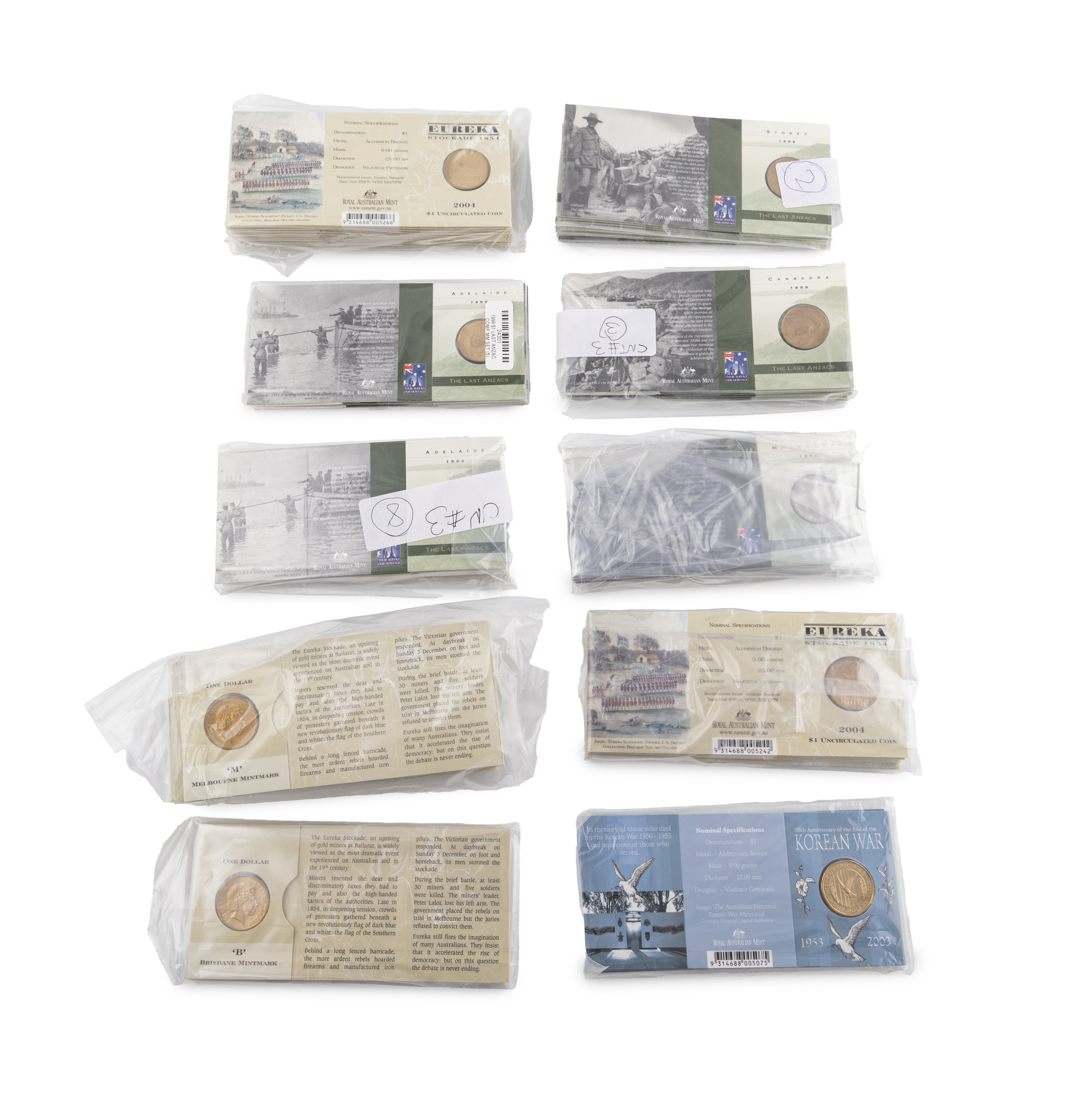 Elizabeth II, Commemorative Cards, One Dollar, 1999 - 2004, UNC