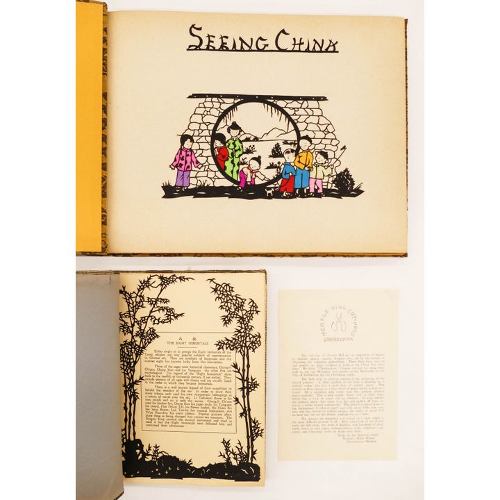 2pc Old Chinese Missionary Cutout Books