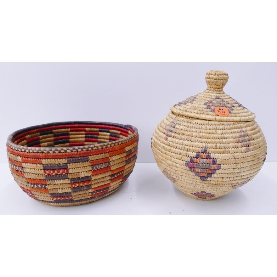 2pc Alaskan Indian Baskets- 8''