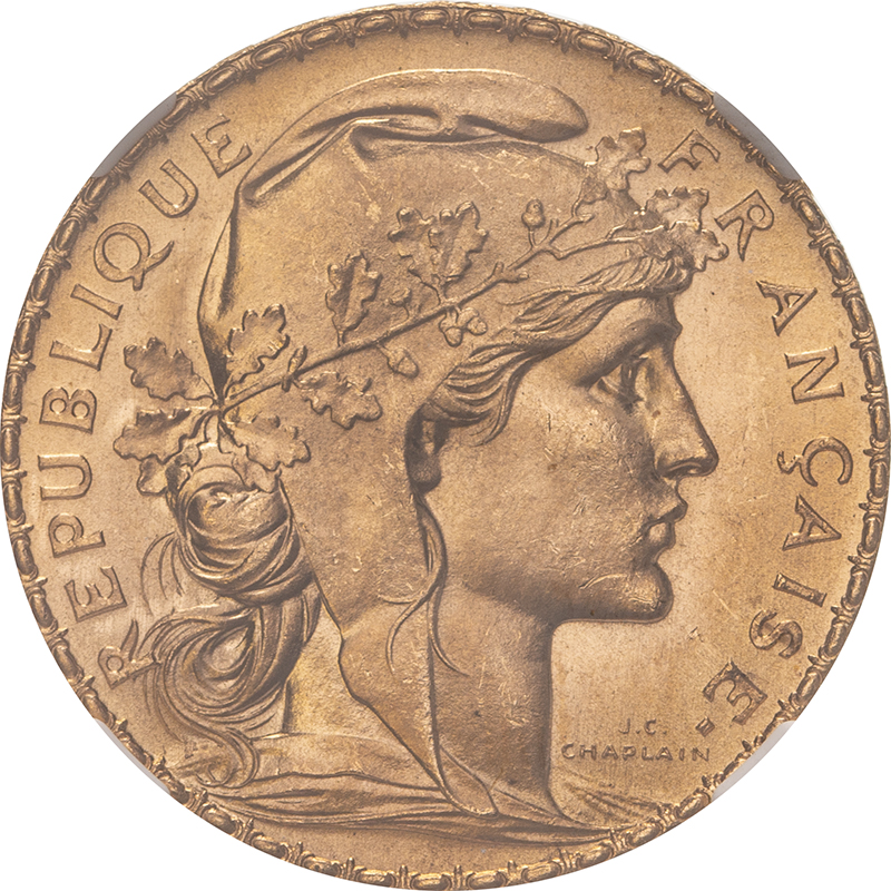 GAULT-millau ゴーミョ　1976.1977年　フランス France Third Republic 1908 Gold 20 Francs NGC MS 65+