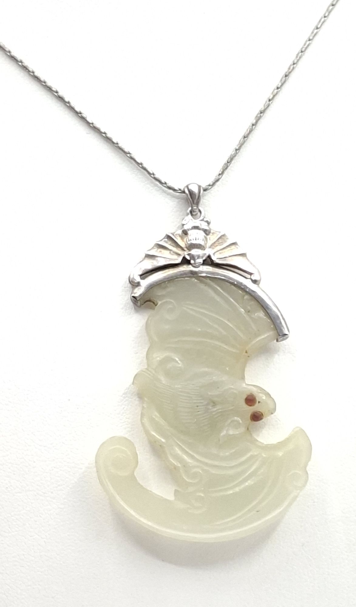 1161 · ANTIQUE JADE BAT PENDANT