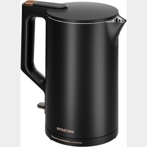 INTASTING ELECTRIC KETTLE, HIGH CAPACITY 1.5L 1500W FAST HEATING DOUBLE WALL STAINLESS STEEL BPA-FREE AUTO SHUT OFF BOIL DRY PROOF
