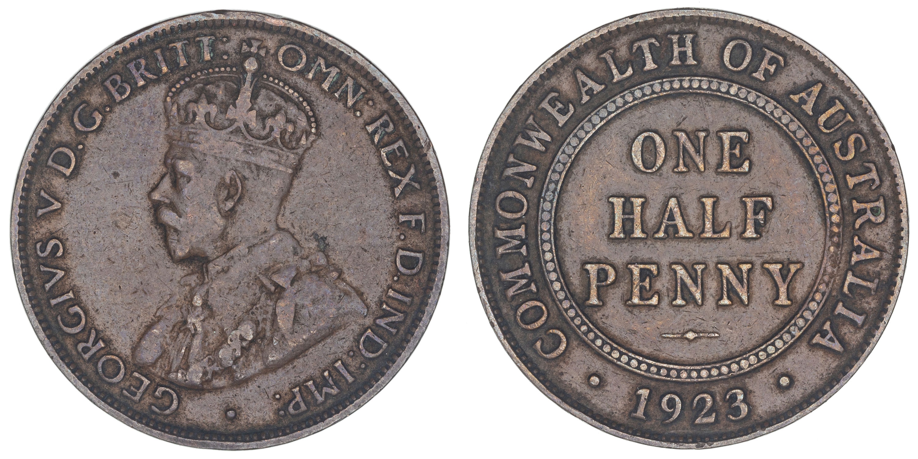 George V, Halfpenny, 1923, Fine