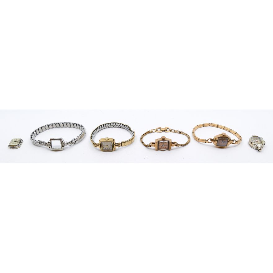 Box 5pc Vintage 14k Women's Wristwatches