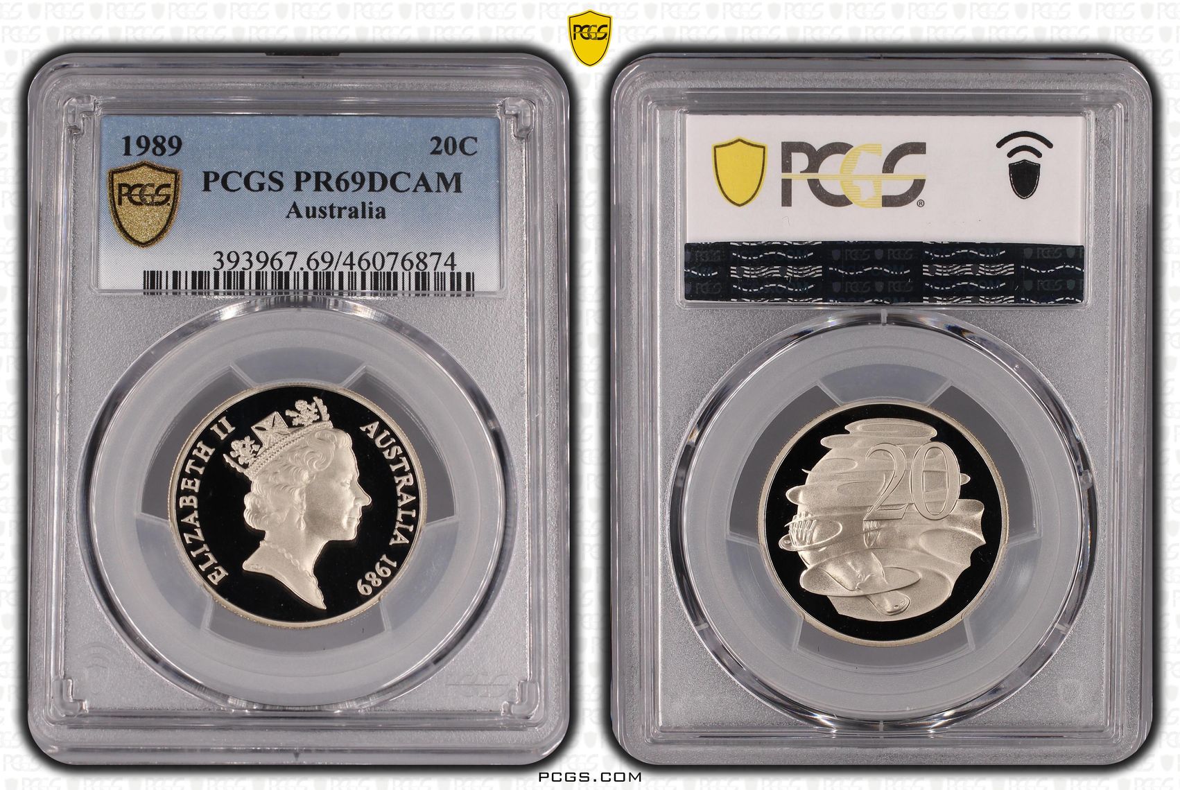 Twenty Cent, 1989, PCGS PR69DCAM