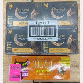 4X REVEAL CAT FOOD & GRAIN FREE TIKI CAT VARIETY PACK