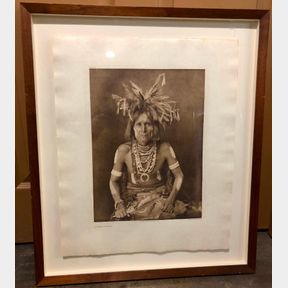 Edward Curtis Photogravure - A Snake Priest 1900