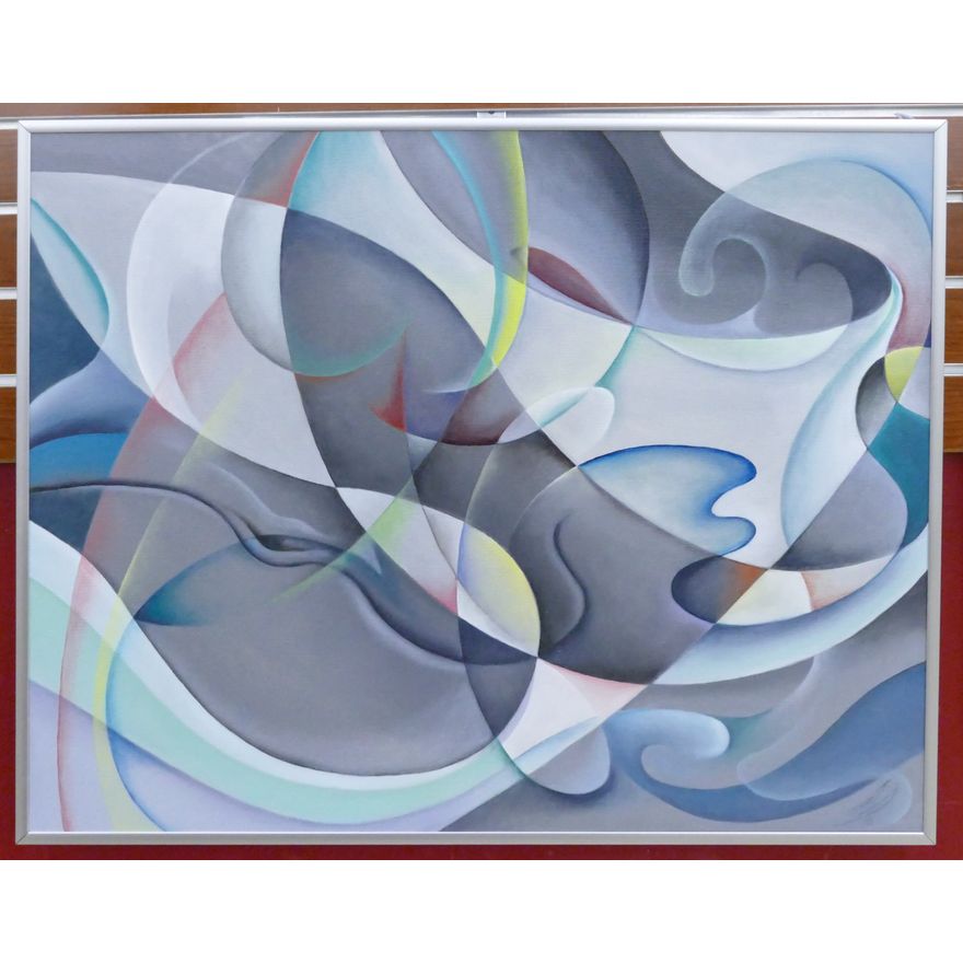 Marvin Messing ''Sea Song'' Abstract Acrylic Painting Framed 24''x30''