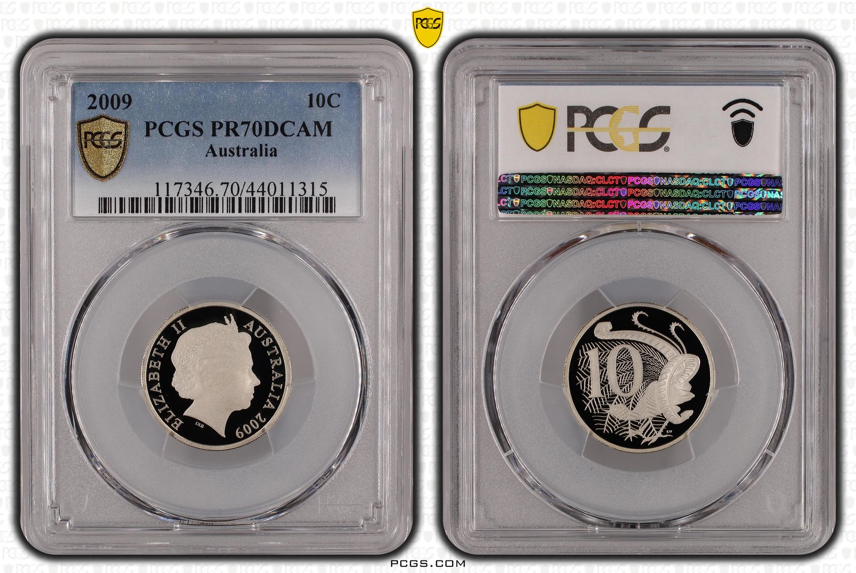 2009 Australia Ten Cent, 10c PCGS - PR70DCAM POP 25/0 -315