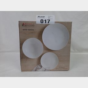 WHITE BASICS TRIBECA COUPE DINNER SET 18PC GIFT BOXED