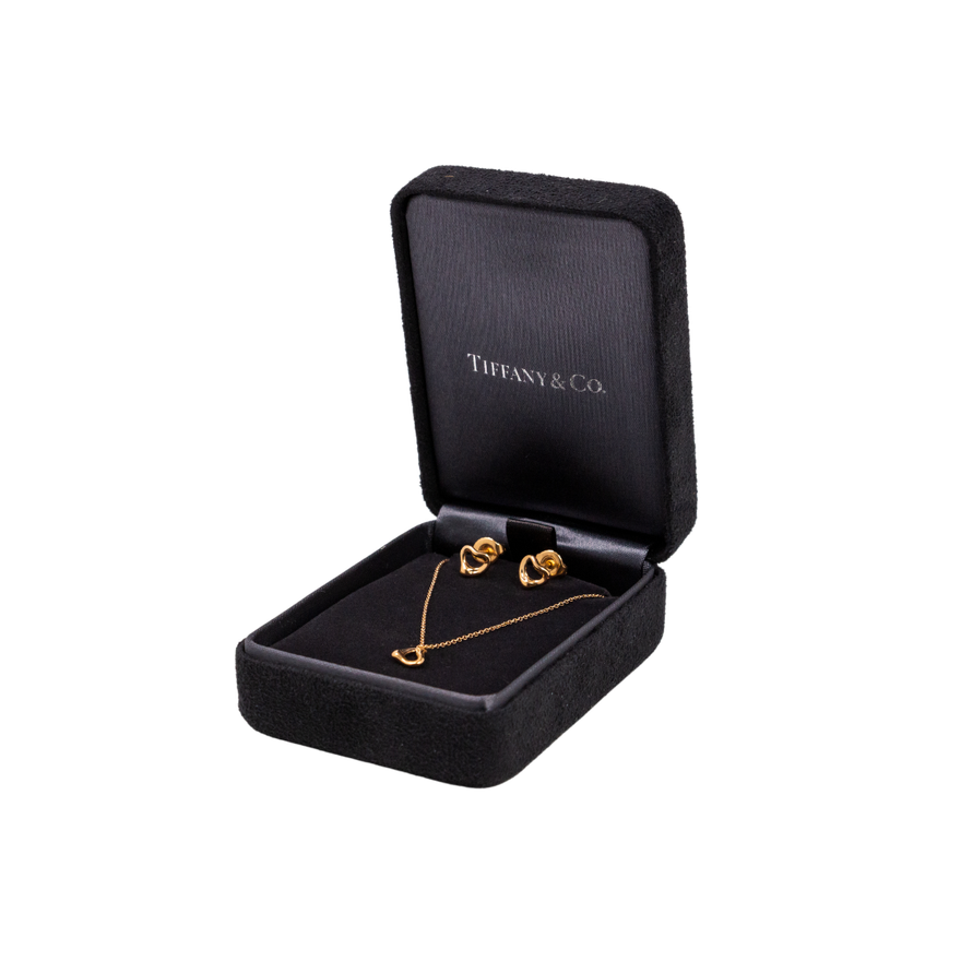 CADENA CON DIJE Y ARETES TIFFANY & CO.