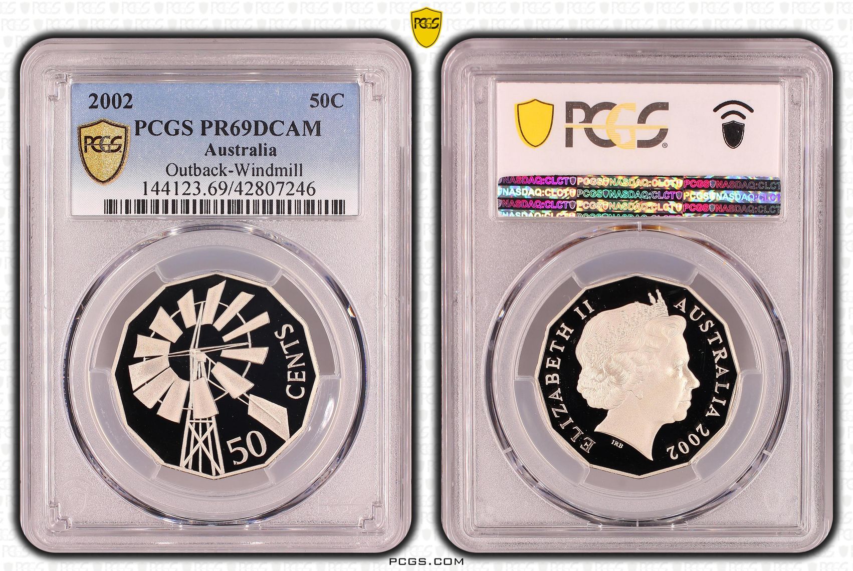 Outback-Windmill, Fifty Cent, 2002, PCGS PR69DCAM