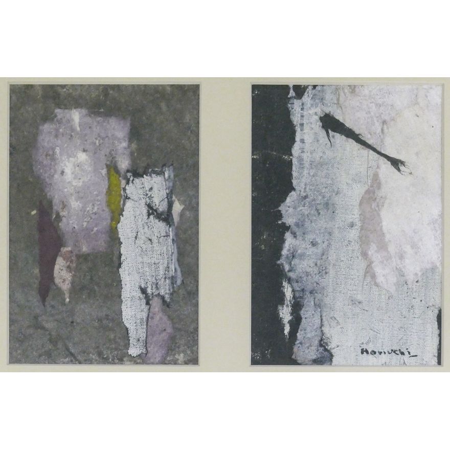 Paul Horiuchi ''Compatibility'' (Diptych) Casein Collage