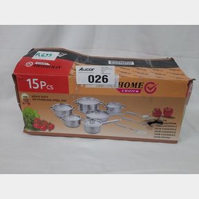 12 PIECE HEAVY BOTTOM STAINLESS STEEL COOKWARE SET -