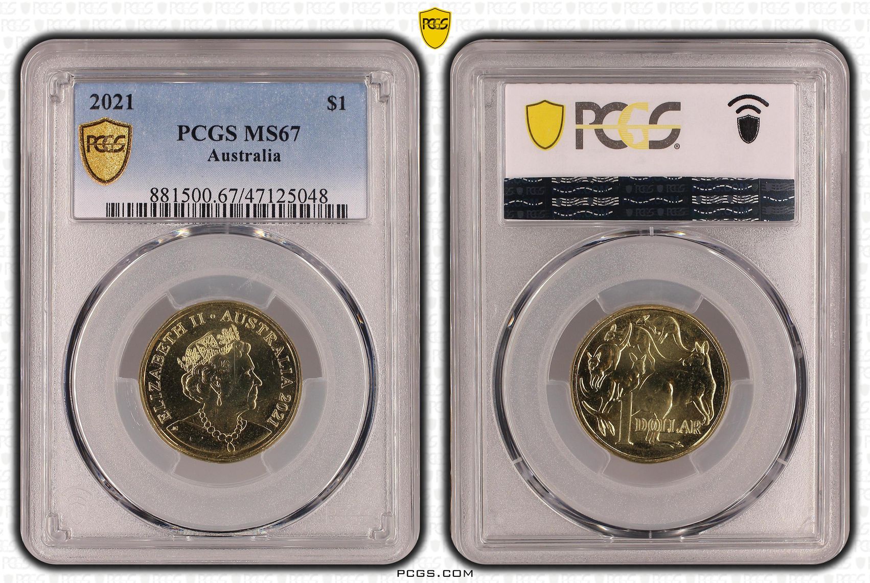 One Dollar, 2021, PCGS MS67