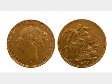 1879 Queen Victoria Young Head Melbourne Mint George & Dragon Gold Sovereign