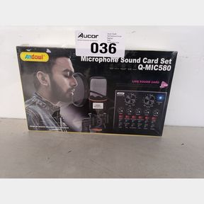PROFESSIONAL STUDIO RECORDING MICROPHONE KIT WITH V8 SOUND CARD-MIC8 -