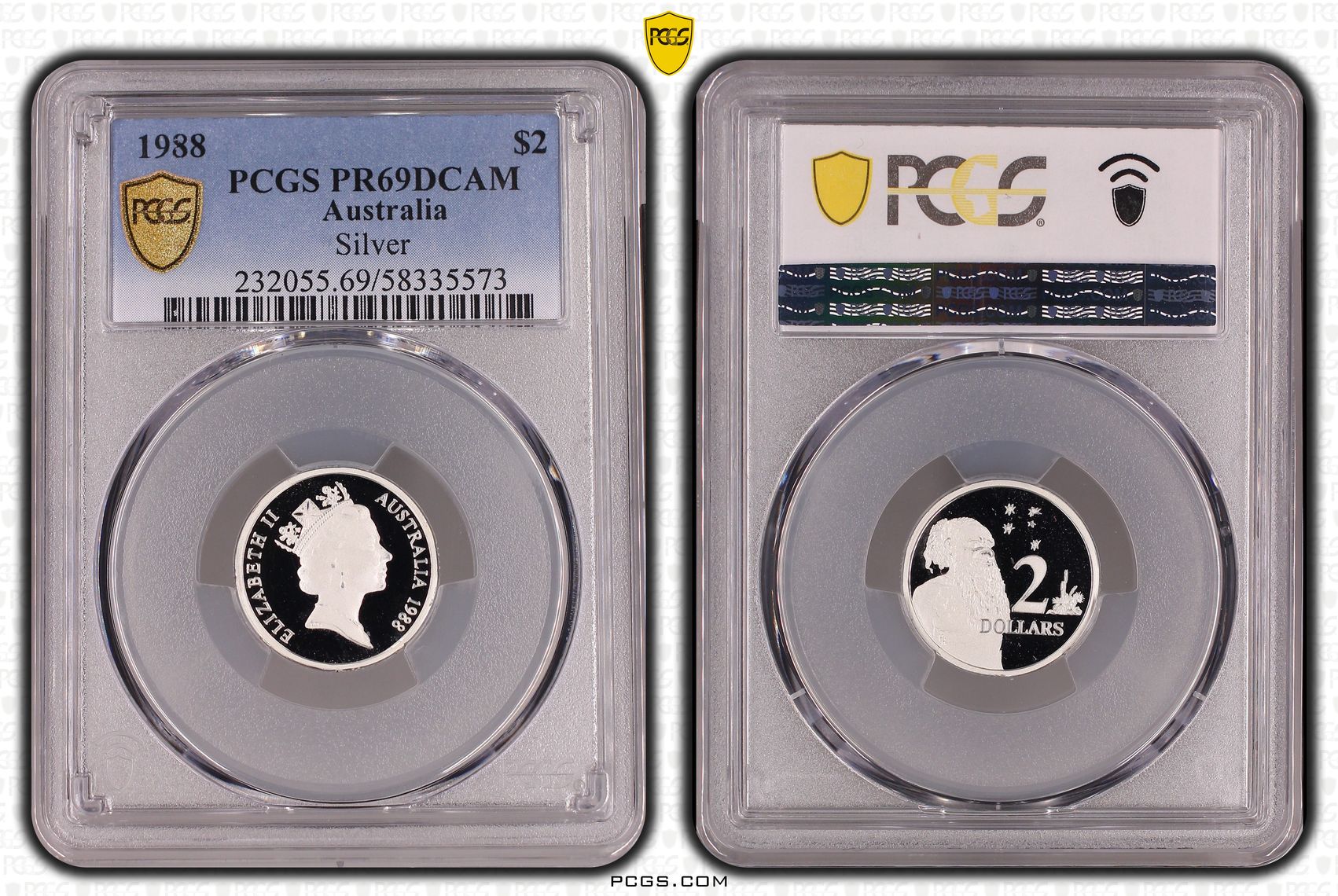 Elizabeth II, Silver, Two Dollar, 1988, PCGS PR69DCAM