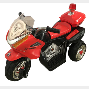 BATTERY POWERED RIDE-ON MOTORCYCLE MOTORBIKE - BLACK RED