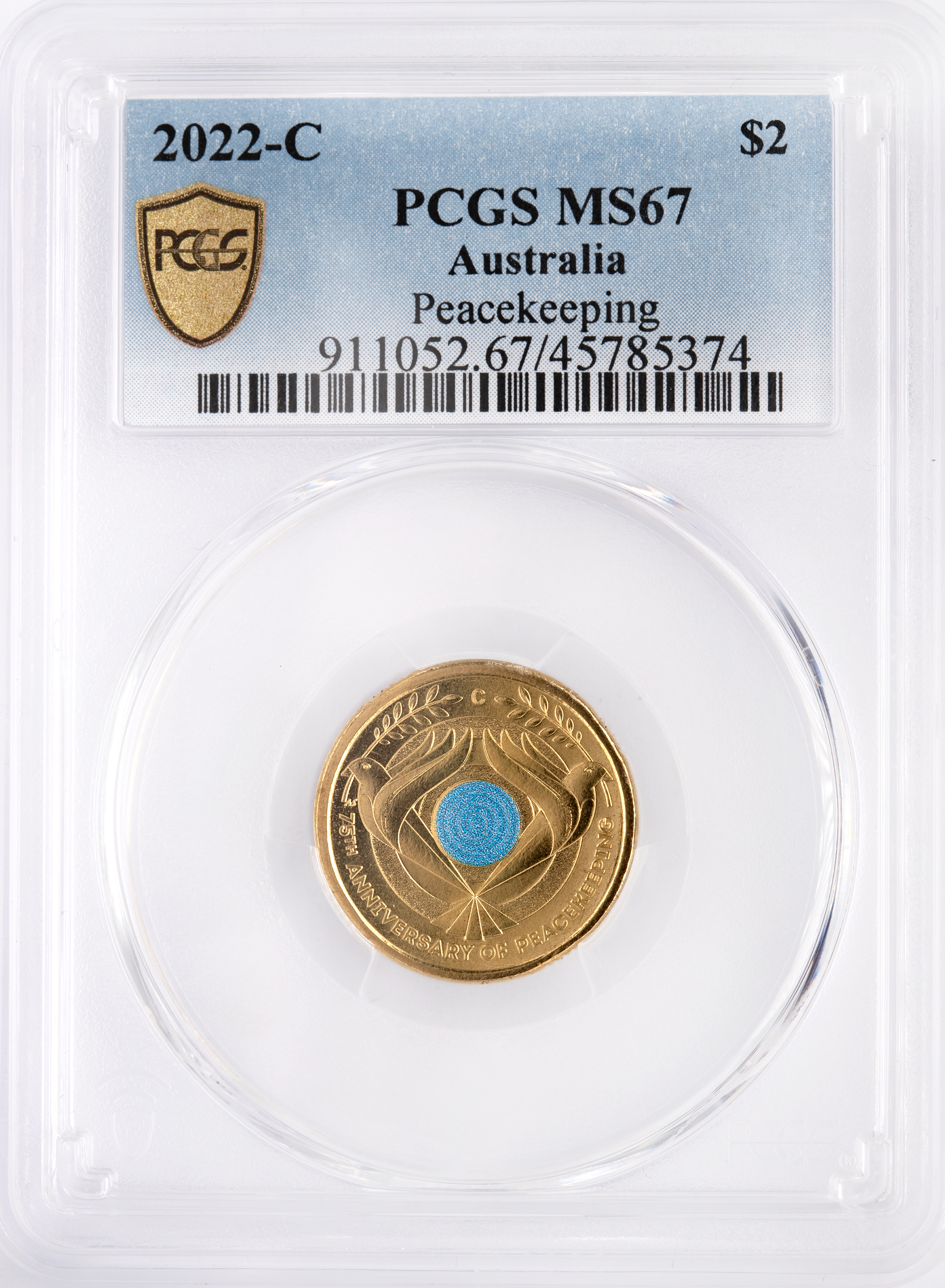 Peacekeeping, Two Dollar, 2022-C, PCGS MS67