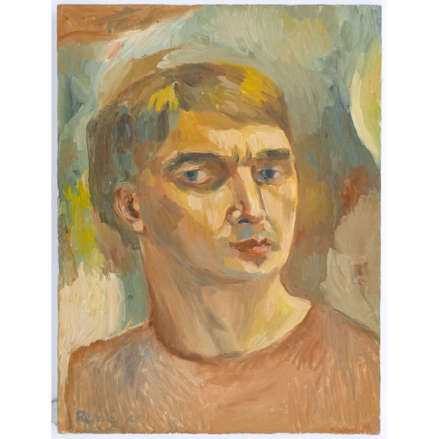 Joe Reno ''Male Portrait'' Signed 1980 Oil on Canvas 24''x18''