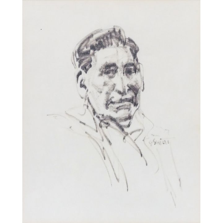 Gary Schildt ''Portrait of a Man'' Signed Graphite on Paper