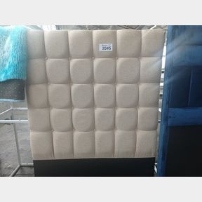 SHE MADE ME - NHLALALA BISCUIT TUFTED LINEN HEADBOARD - BEIGE - BEIGE - THREE QUARTER