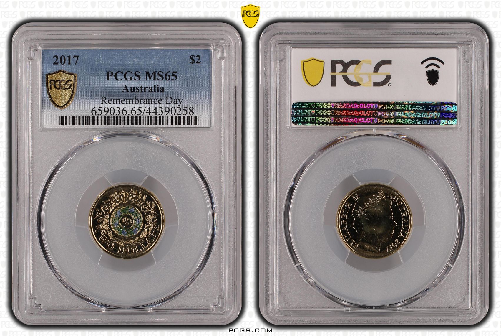 Remembrance Day Colorized , Two Dollar, 2017, PCGS MS65