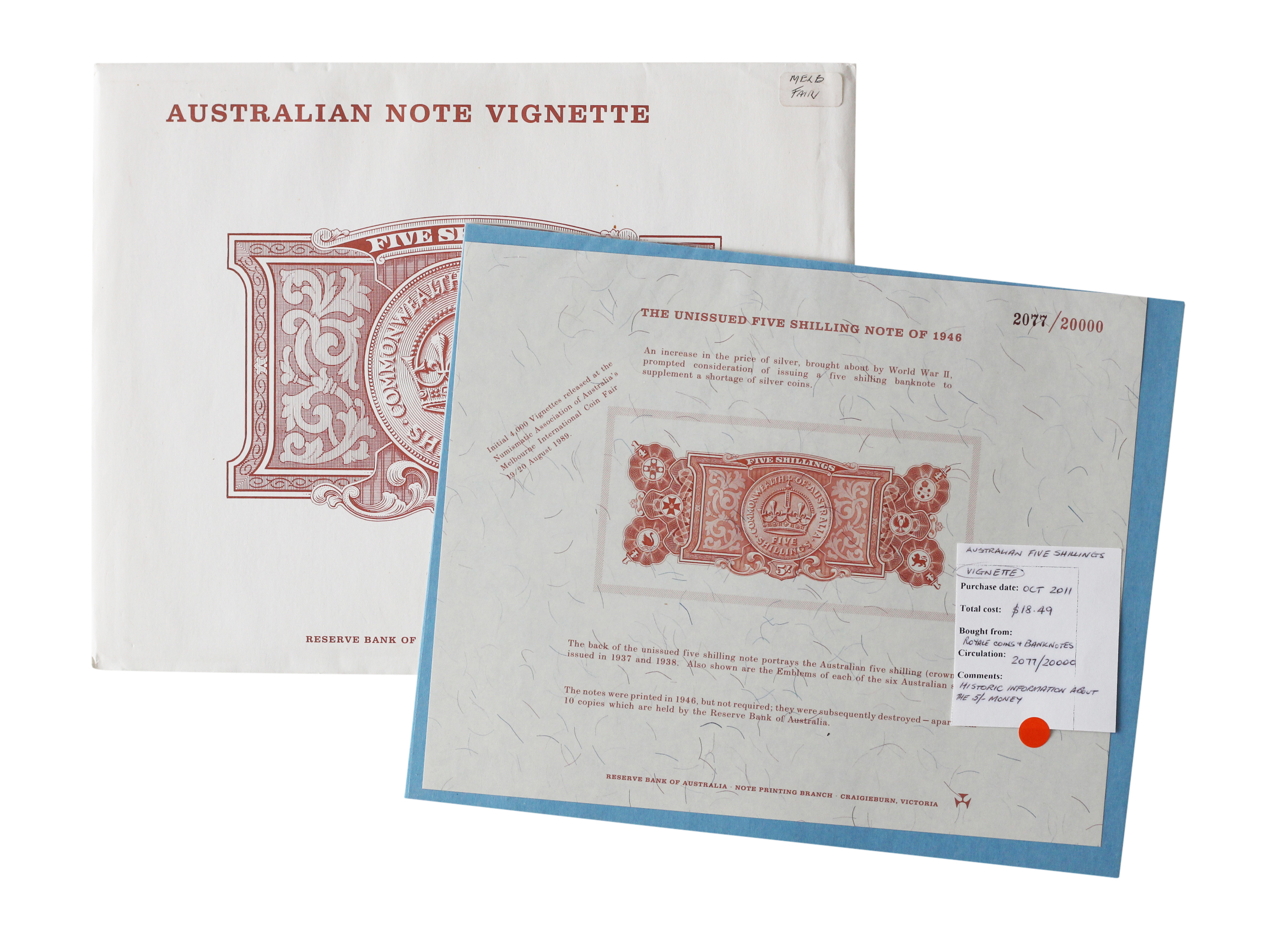 Collection, Five Dollars, 2006, FDC