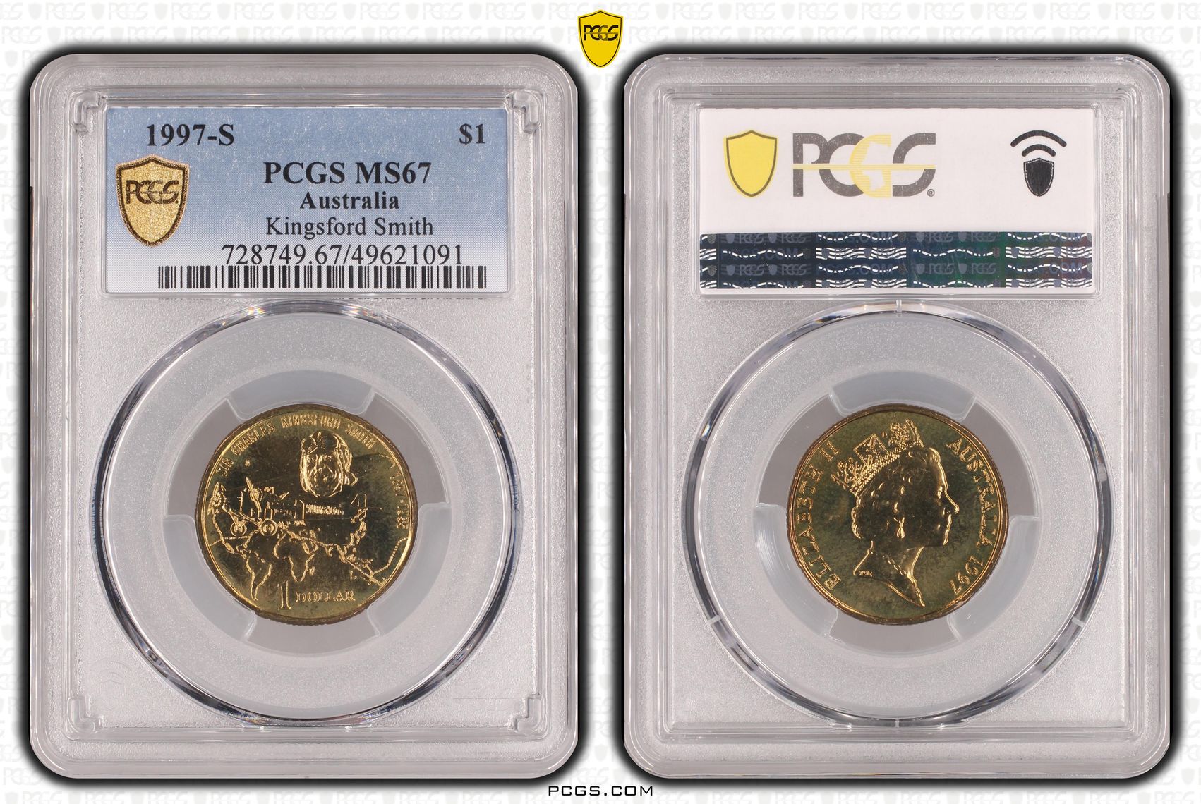198 · Kingsford Smith , One Dollar, 1997-S, PCGS MS67
