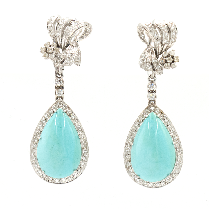 Aretes de turquesas desmontables