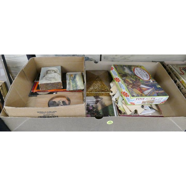 Box Antique Puzzles and Lantern Slides