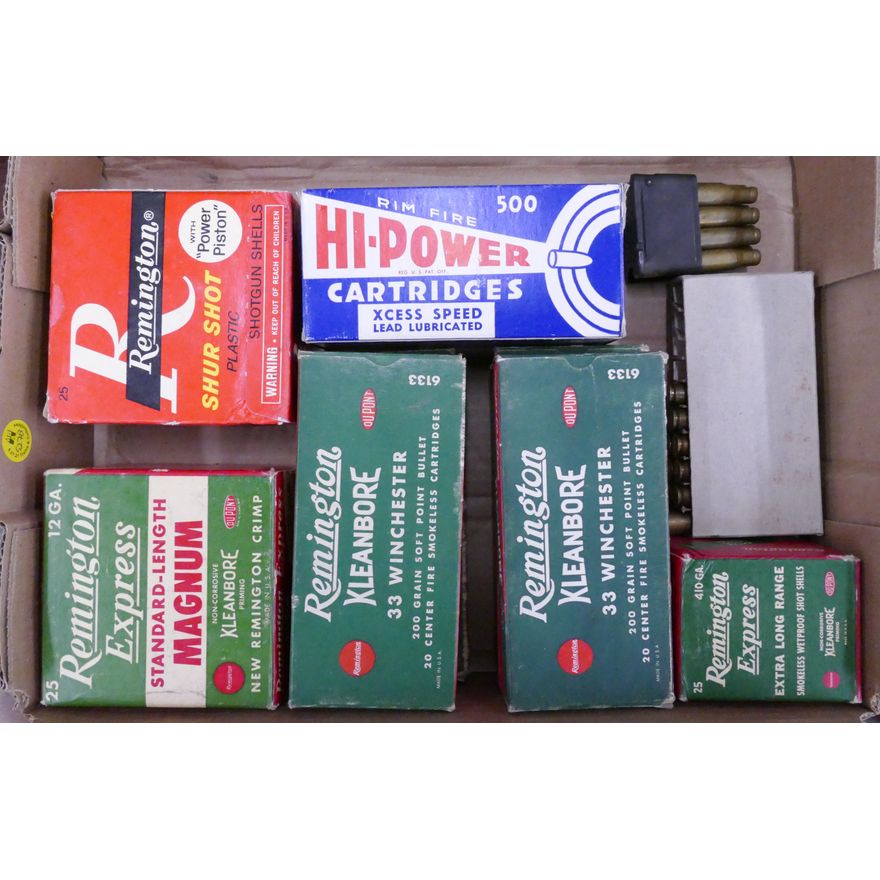 Box Vintage Remington Ammunition Full Boxes- 8pc