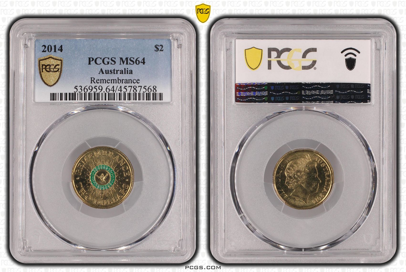 Remembrance, Two Dollar, 2014, PCGS MS64