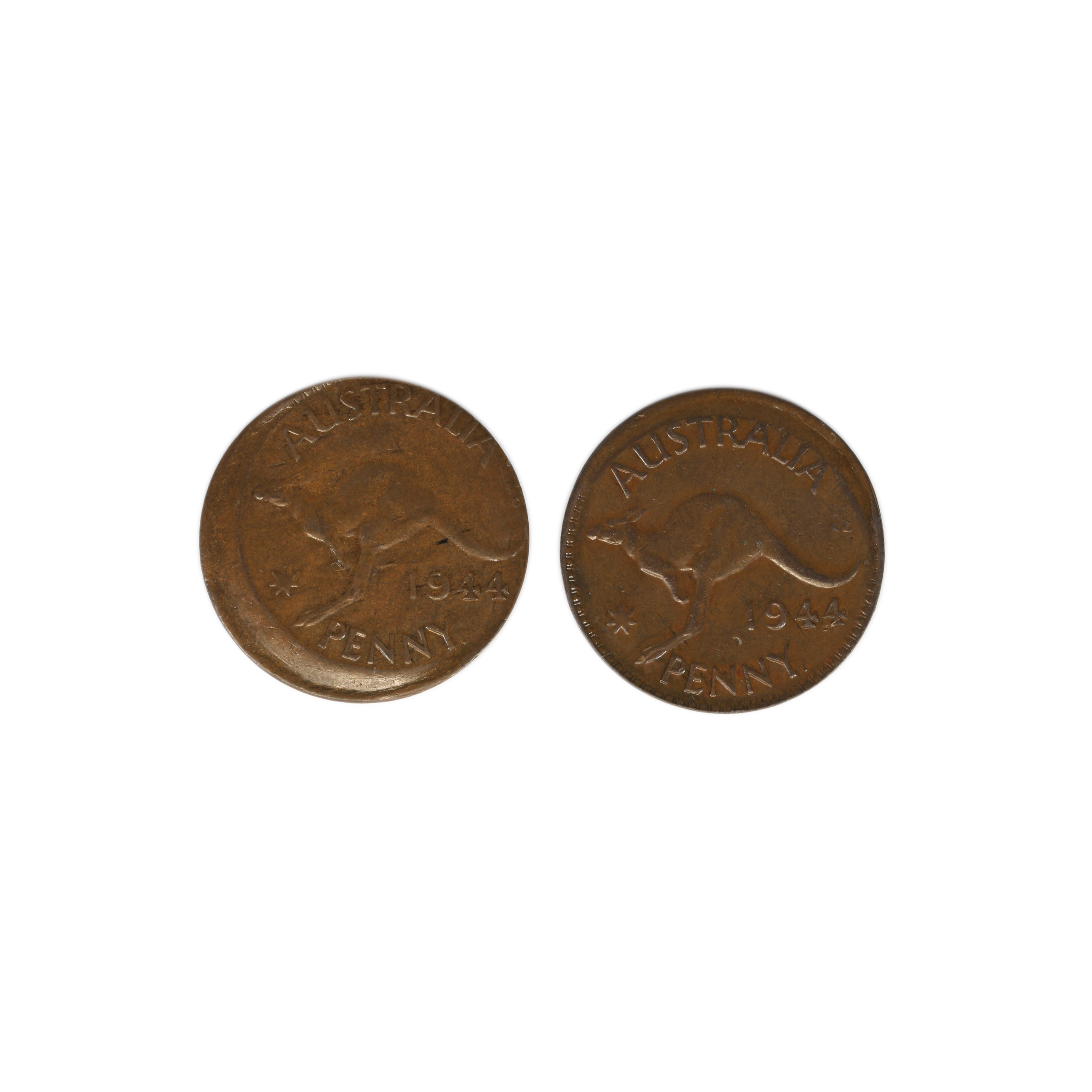 854. · Pair, George IV, Penny, 1944 Y., VF