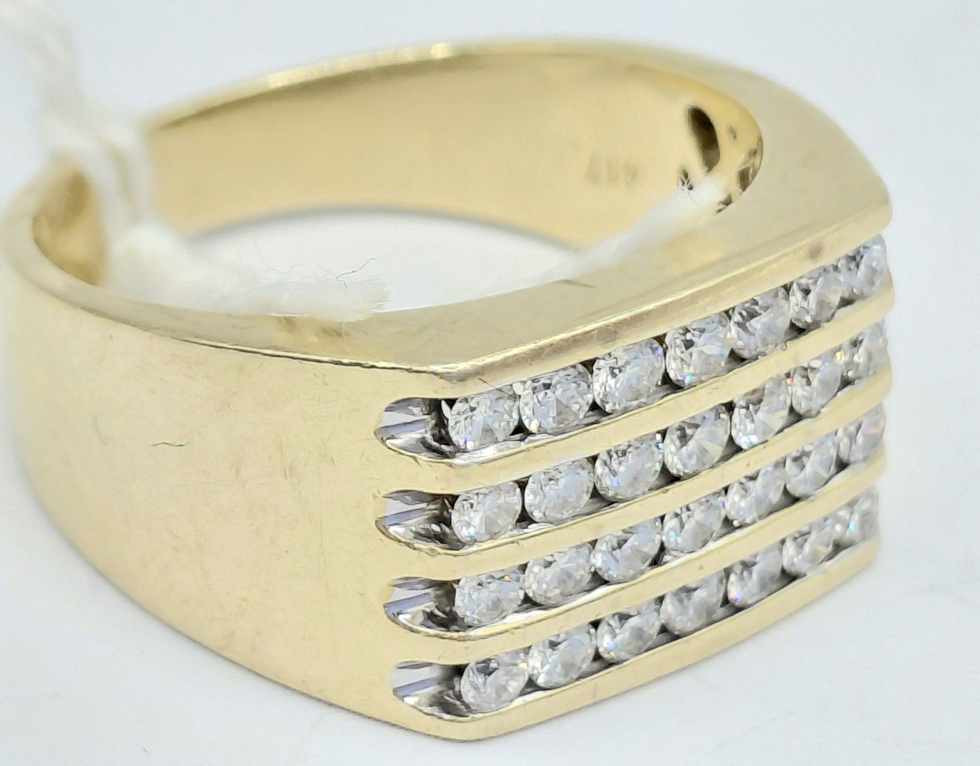 10ct Gold Diamond Gents Ring