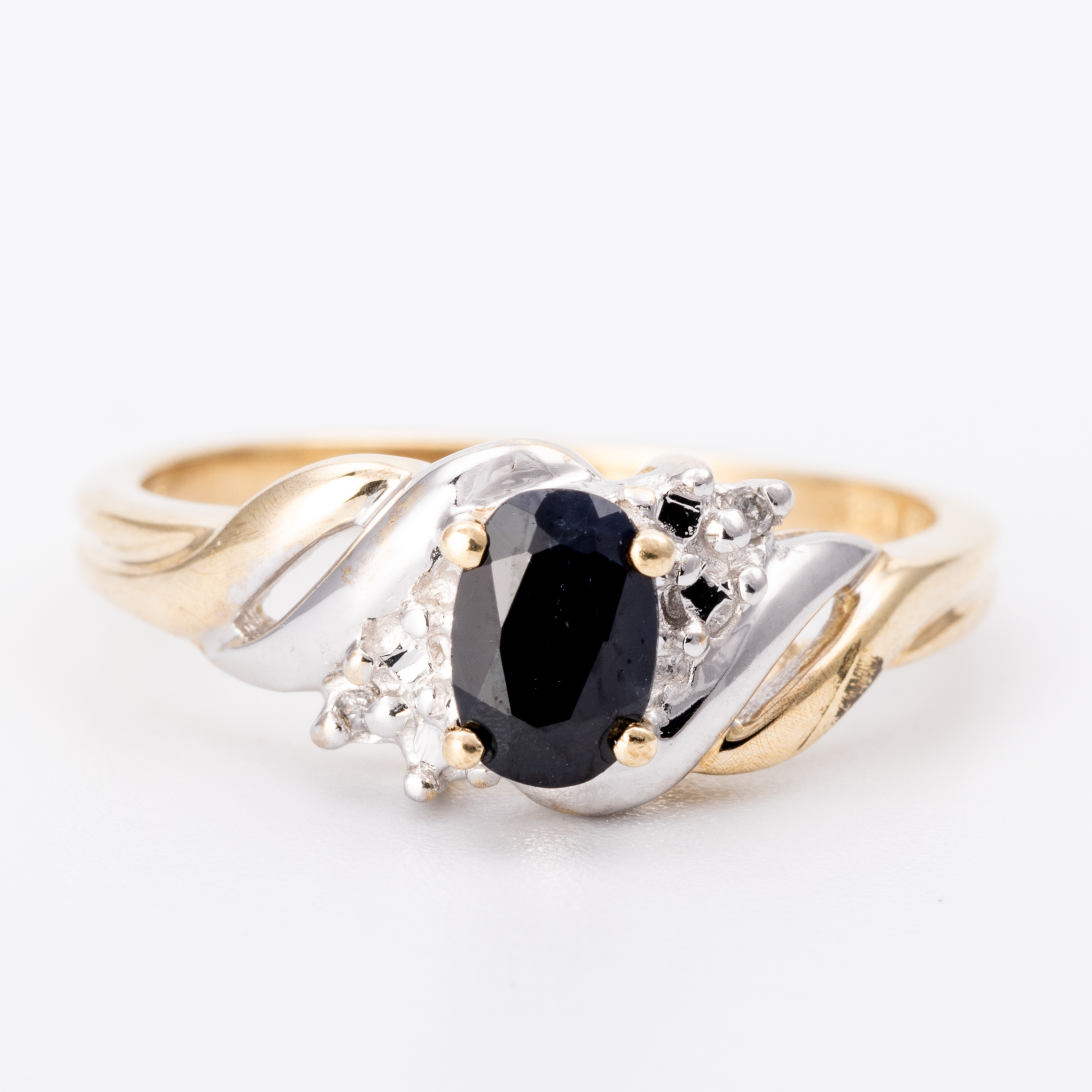 Sapphire & Diamond Ring 9ct Gold