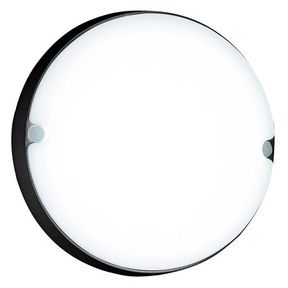 18 Watt LED Cool White Bulk Head With Round Polypropylene Cover - Black